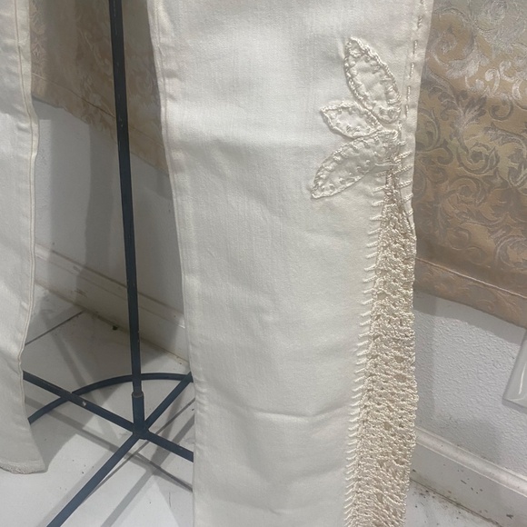 Parasuco Vintage Hand Stitched Embellished Denim Sz 27 - Picture 10 of 14